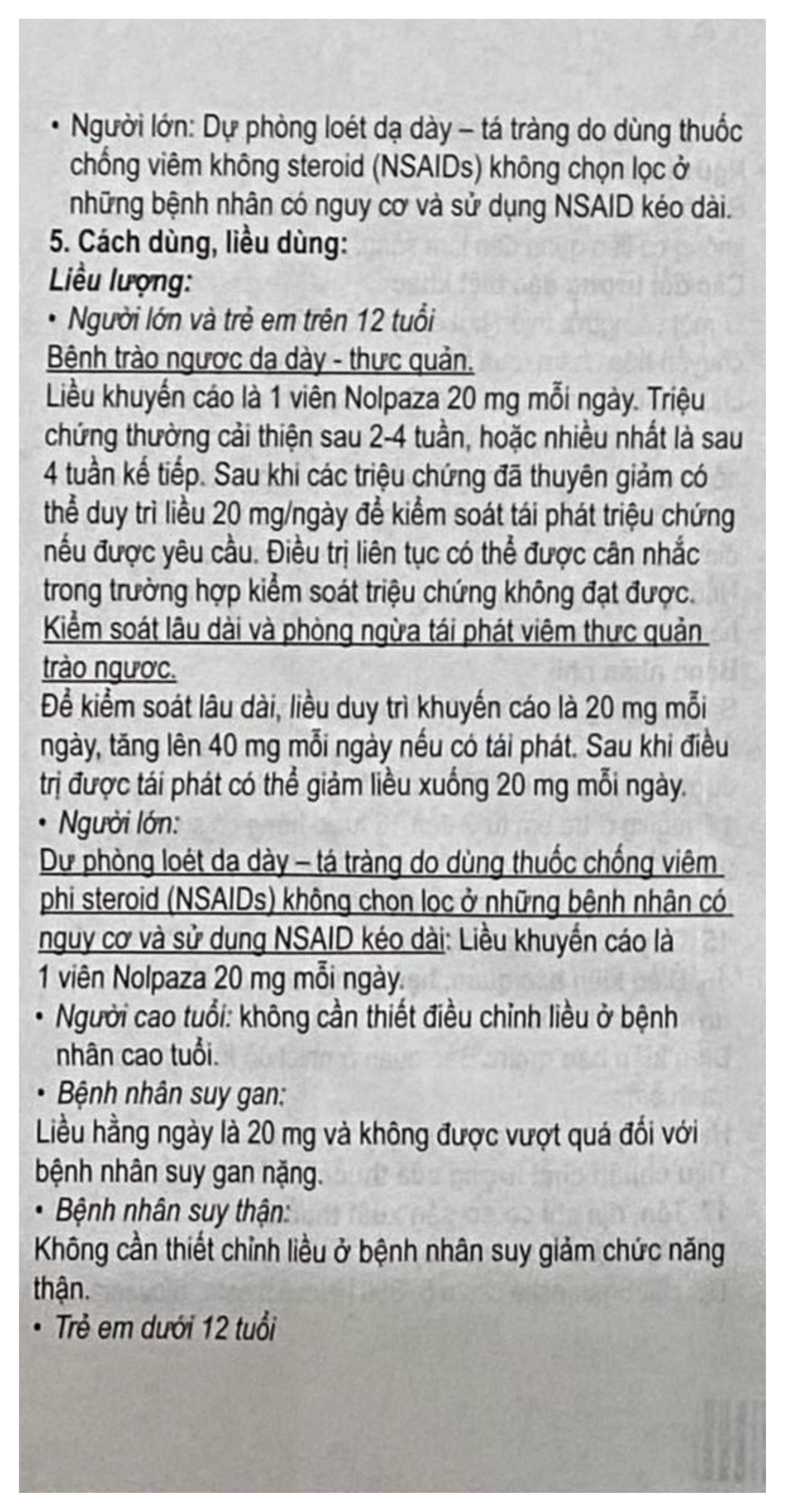 Nolpaza 20mg điều trị bệnh trào ngược dạ dày - thực quản (2 vỉ x 14 viên) - 8